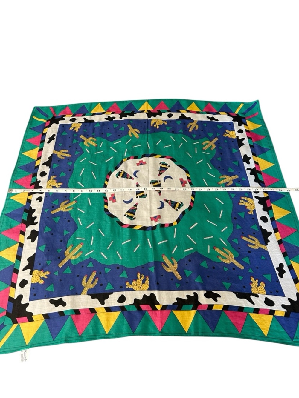 Vintage 1989 Ginnie Johansen
Scarf Colorful Southwestern
Bandana 35" - Picture 6 of 8